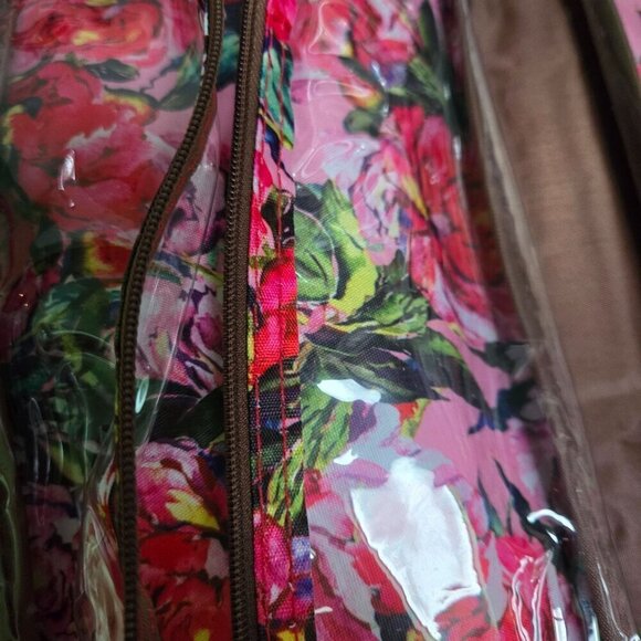 Joy Mangano Lot Of 2 Toiletry Storage Fold up Hook & Loop Zip Closure - Picture 5 of 7